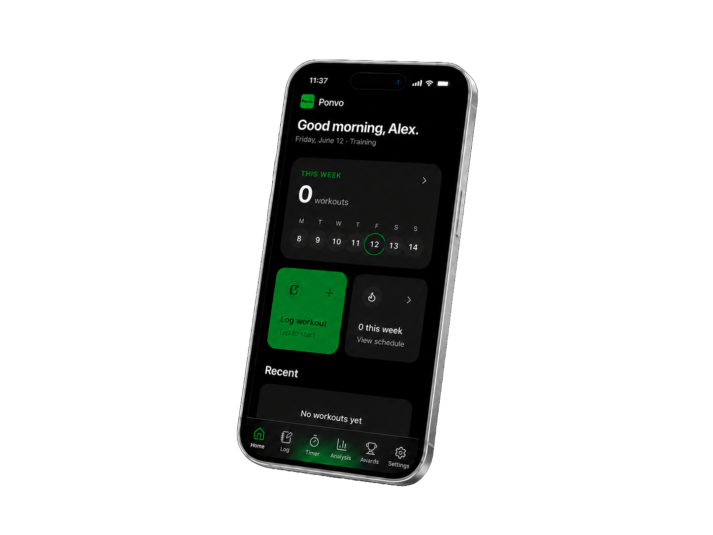 Ponvo app home screen